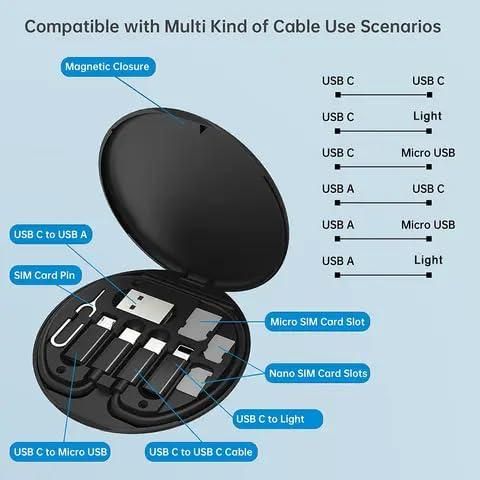 Fast Charging Travel Cabel Set